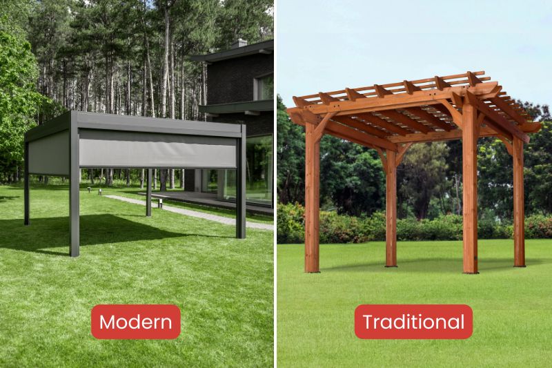 Modern Pergolas vs. Traditional Pergolas