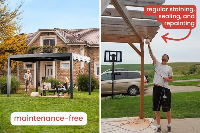 Which Pergola Requires Less Maintenance