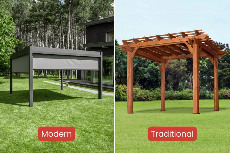 Modern vs. Traditional Pergolas